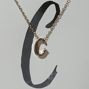 Icing Gold‑Tone Initial “c” Necklace, 16" + 3" Extension for adjusting – Women’s